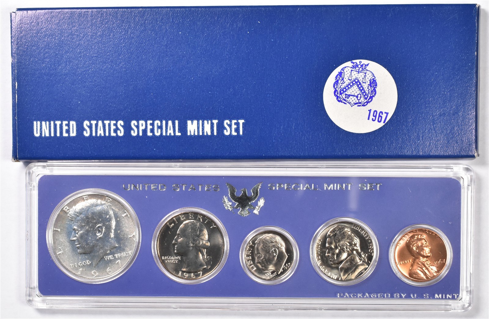 1967 SMS U.S. Mint 5 Coin Uncirculated Set With Box