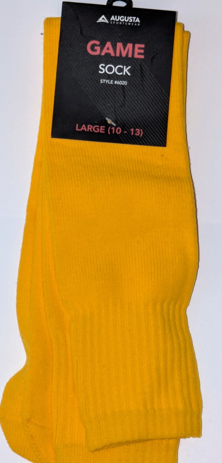 Augusta Sportswear Game Sock 1 pair of Socks #6020 Yellow Baseball New