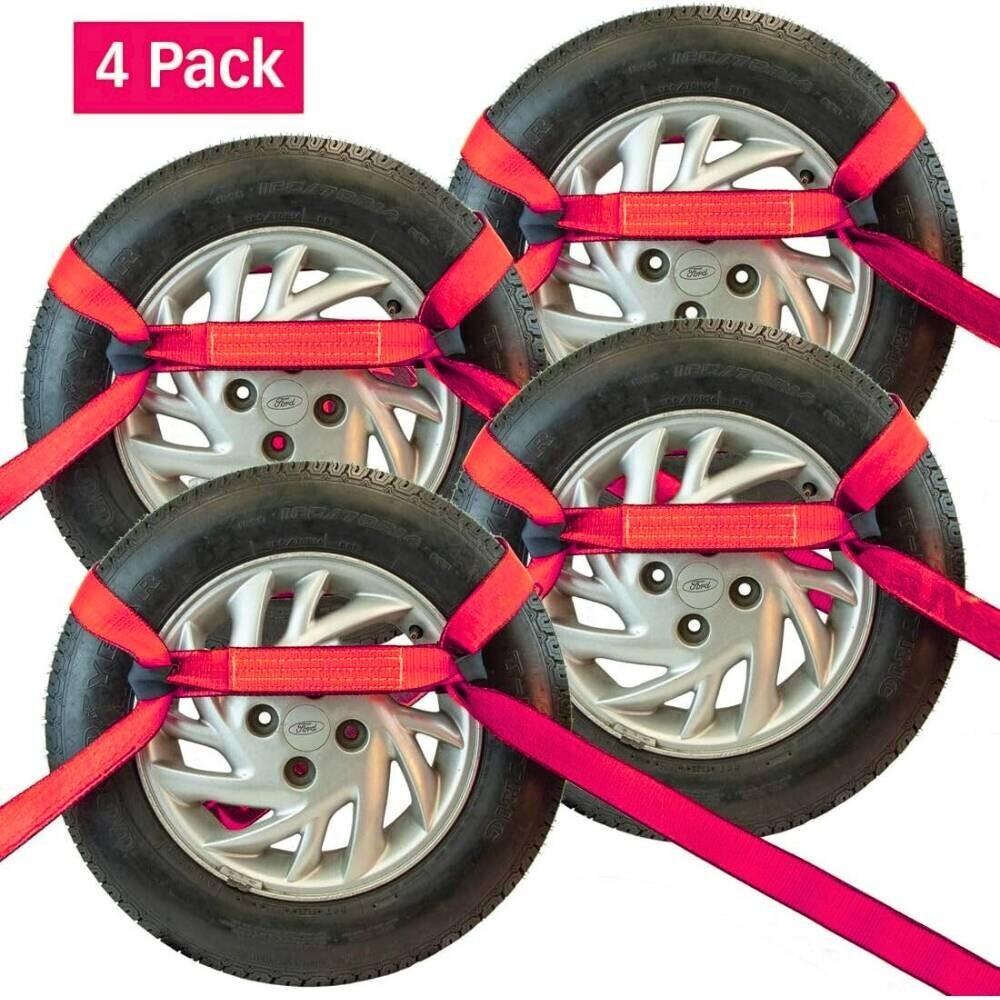 8 Point Roll Back Vehicle Tie Down Kit w/Chain Tails On Both Ends for Tow Truck