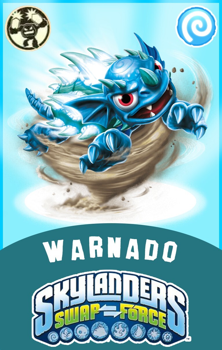 Skylanders Swap Force Lightcore Warnado NFC Card FREE SHIPPING