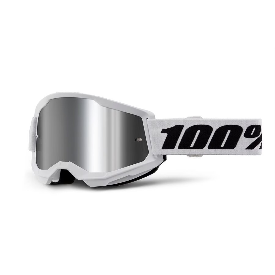 100% Strata 2 Goggles - Mirror Lens - White 50028-00019