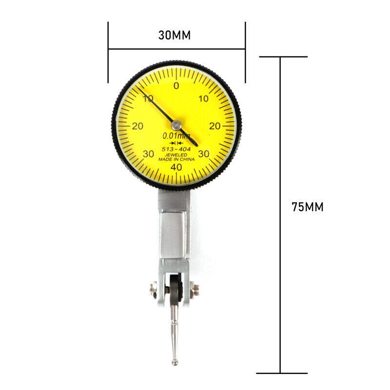 0-0.8mm Precision Waterproof Dial Test Lever Indicator Gauge Scale Meter Tool C#