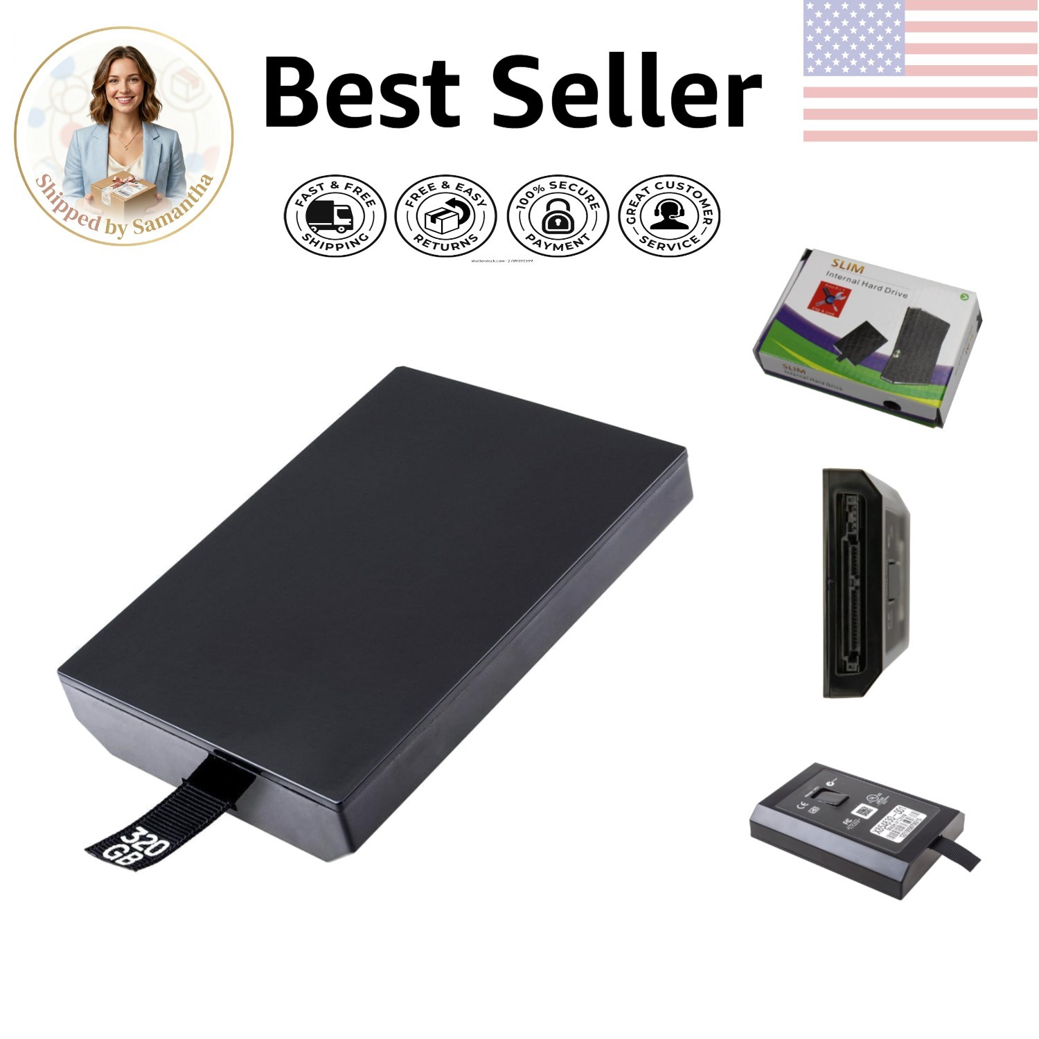320GB Internal Hard Drive for Xbox 360 Slim - Expand Your Gaming Storage