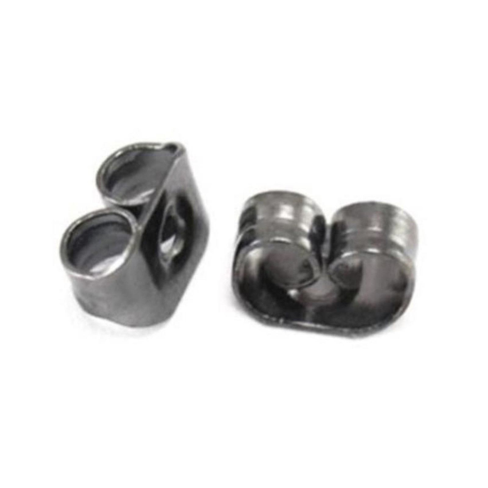 Gunmetal Black Earnuts Earring Backs Findings 20 pcs