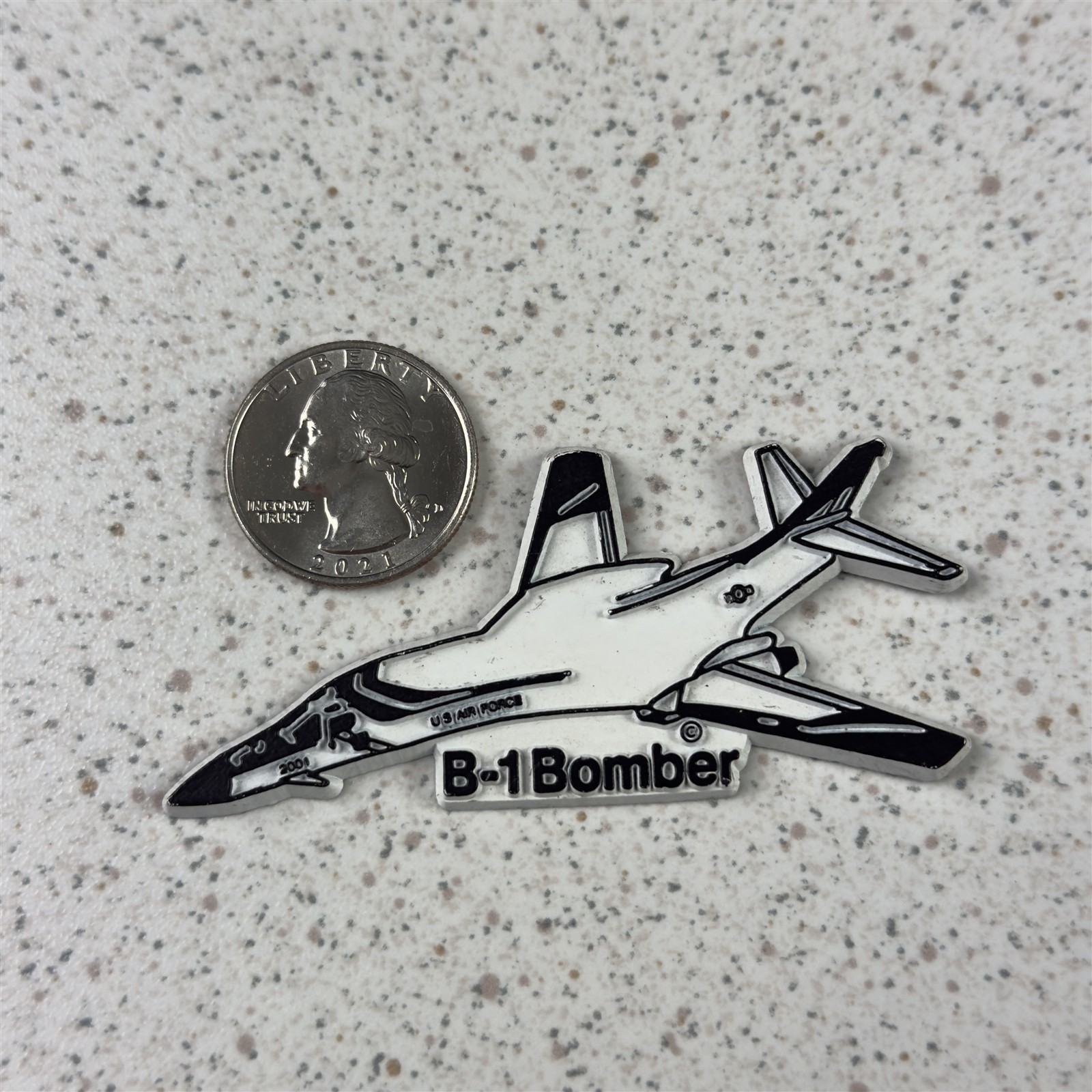 Vtg Action Packets B-1 Bomber Air Force Aircraft Rubber Fridge Magnet #53655