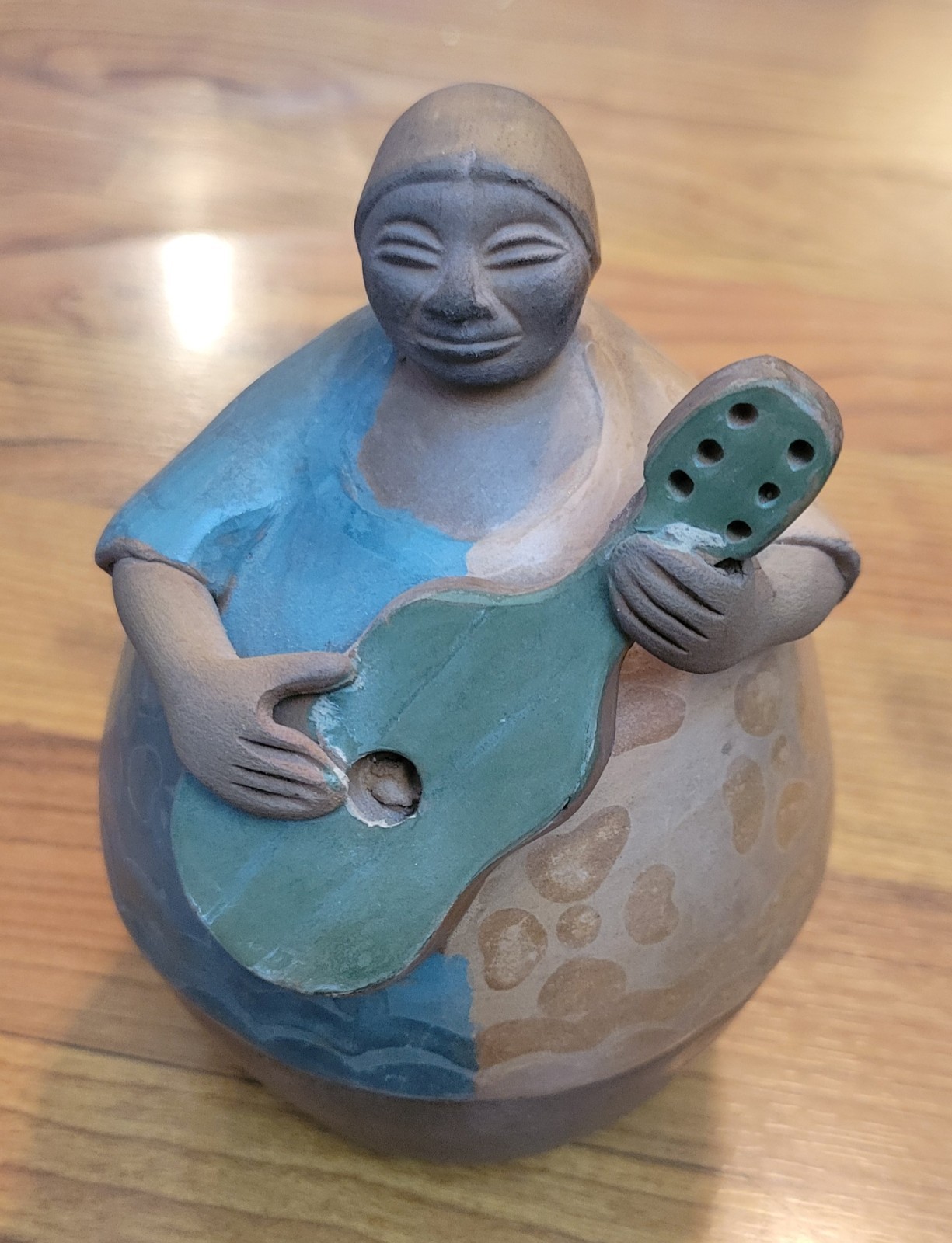 Chulucanas Pottery Peruvian Folk Art Guitar Player Peru
