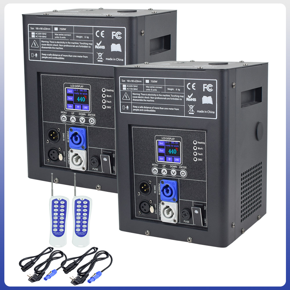 2Pcs Cold Spark Machine 750W DMX Stage LCD Screen DJ Event Party