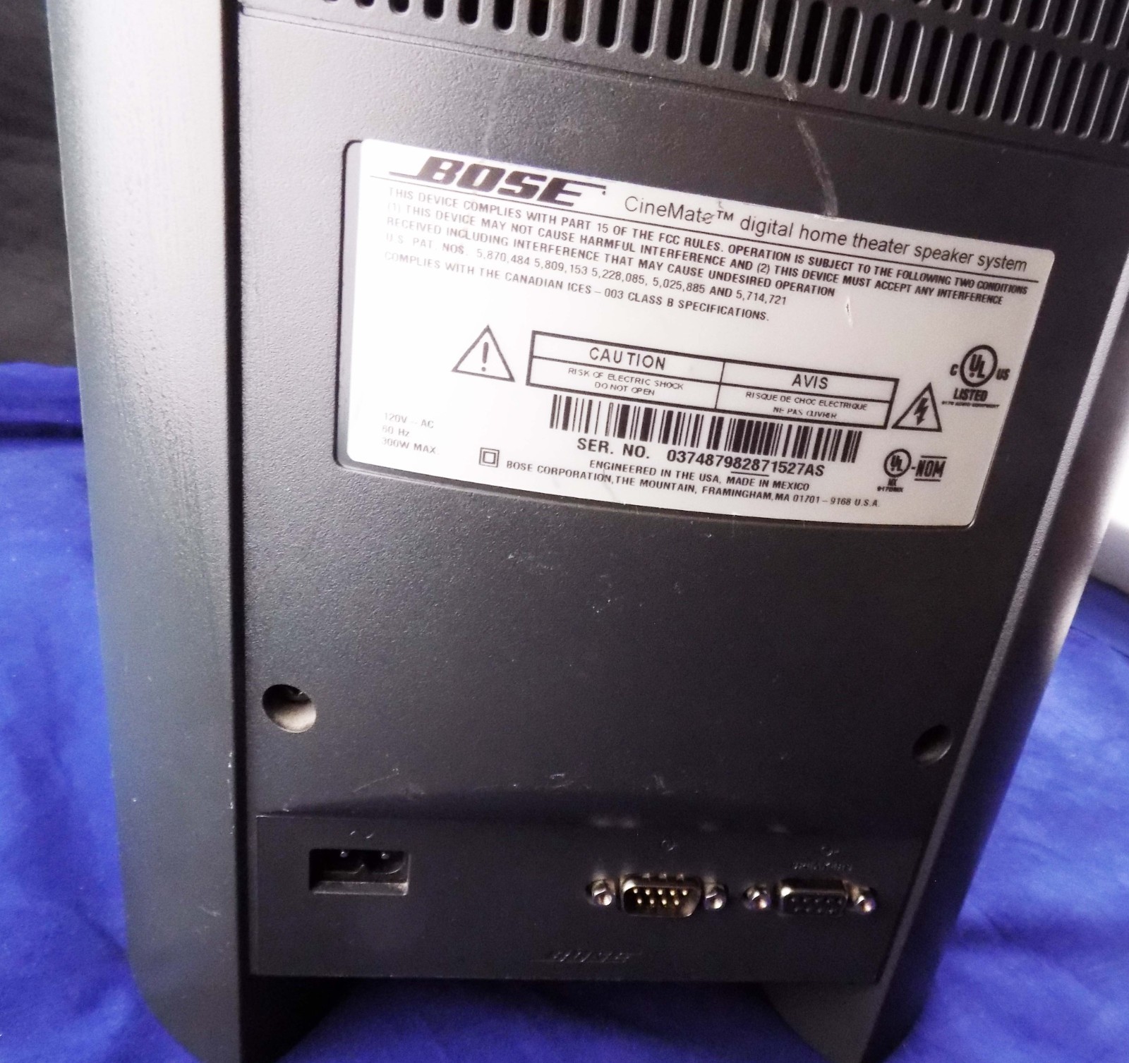 Bose Cinemate Digital Home Theater 2.1 Powered Speaker System Programable Remote