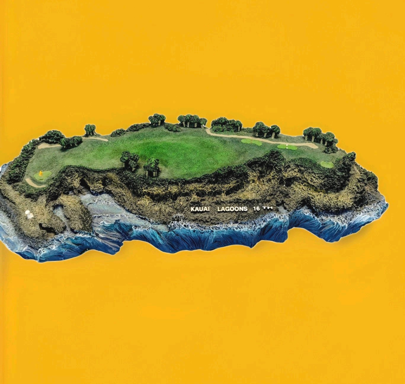 Vintage Danbury Mint 16th Hole Kauai Lagoons Golf Course 1995 Original Foam