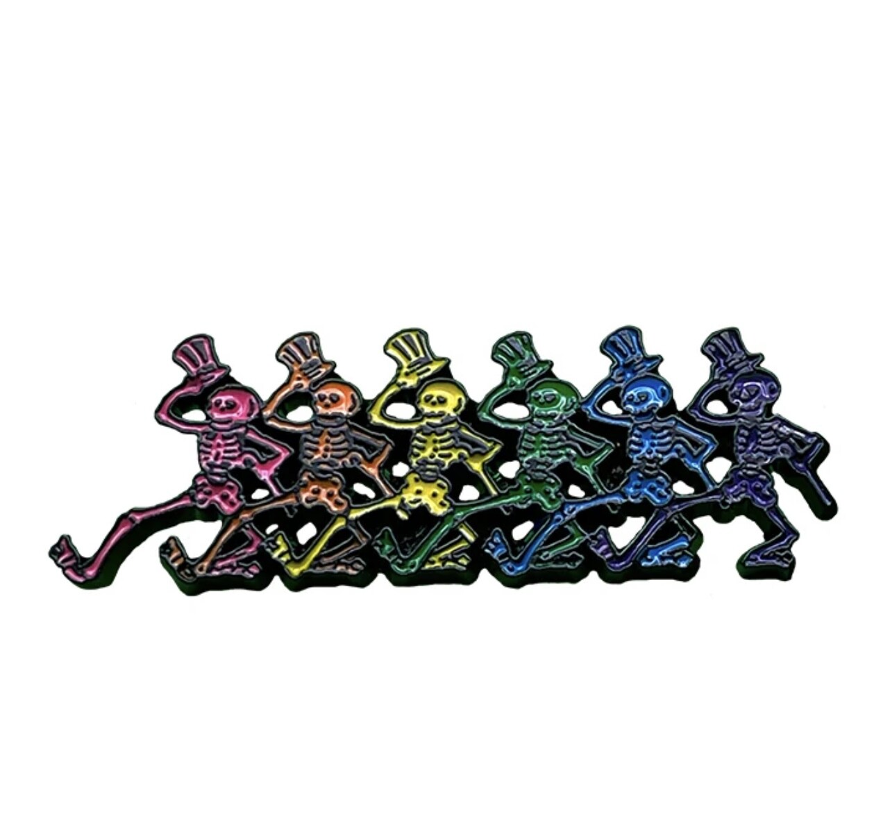 Grateful Dead Officially Licensed Dancing Skeletons Enamel Lapel Pin G011PC