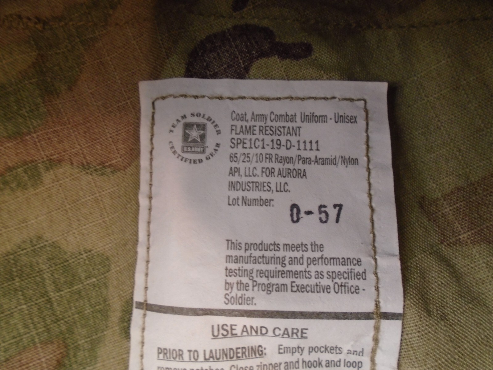 US Military Army USAF Combat Coat MultiCam OCP FR Medium Regular New 2019 189-E