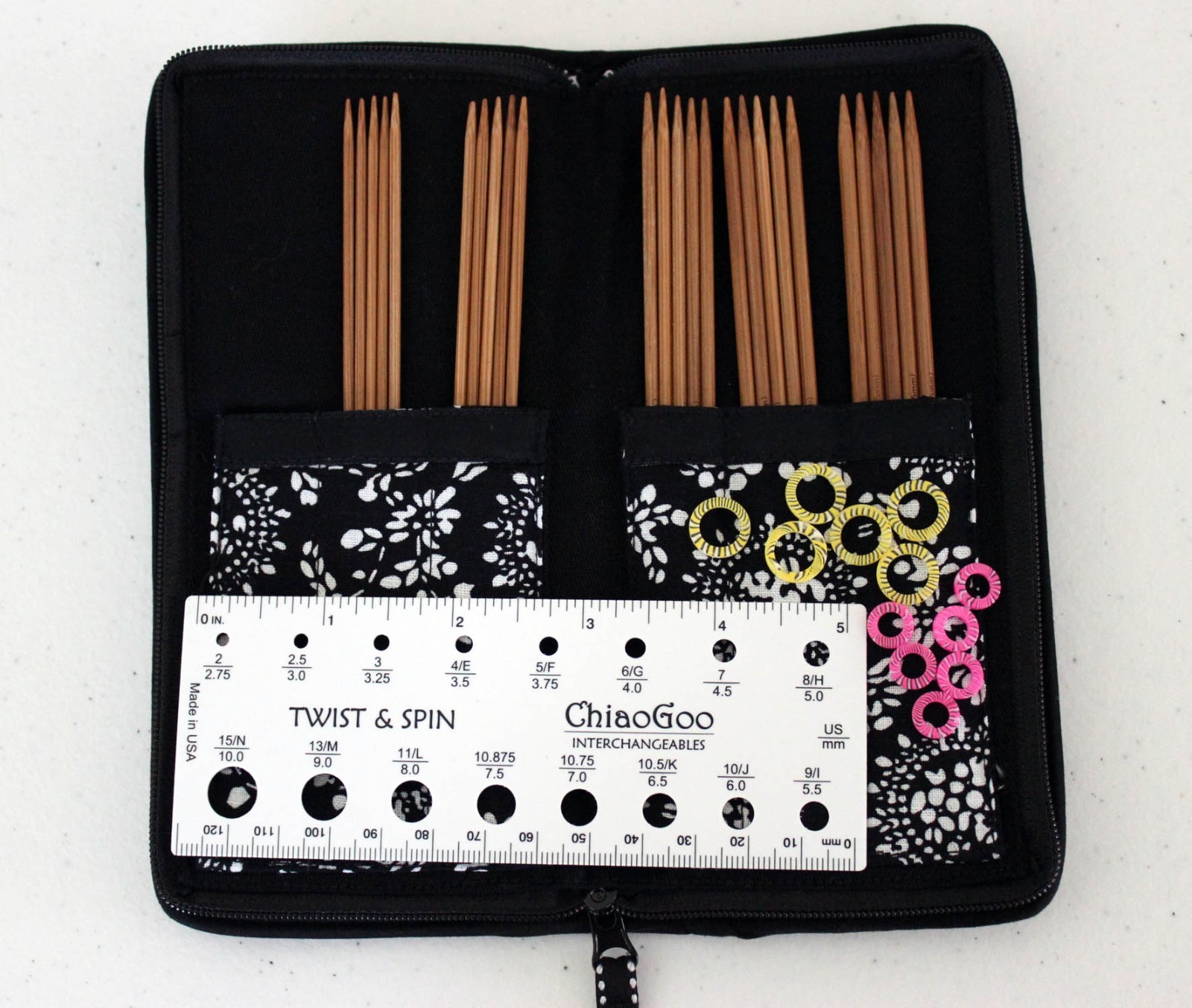 ChiaoGoo Bamboo Double Point Knitting Needle Set MPN 3600