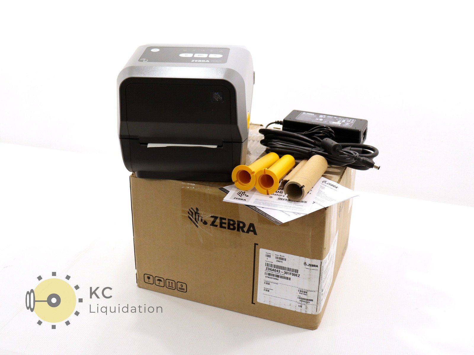 Zebra ZD621T Wifi Bluetooth ZD6A043-301F00EZ Ethernet Thermal Printer (Gray)