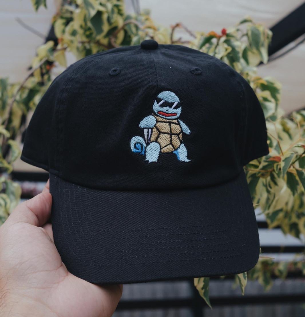 Squirtle Squad Anime Embroidered Cap Dad Hat