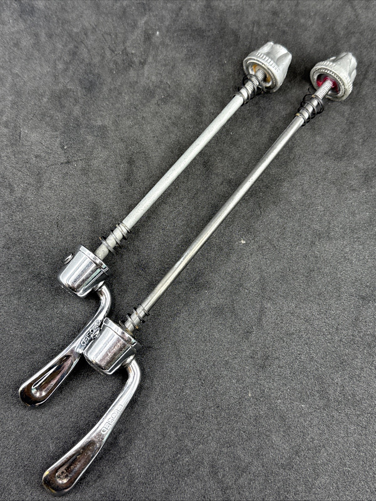 CLASSIC Brev. Int. Campagnolo 100/130 Quick Release Skewer SET 1990's Road