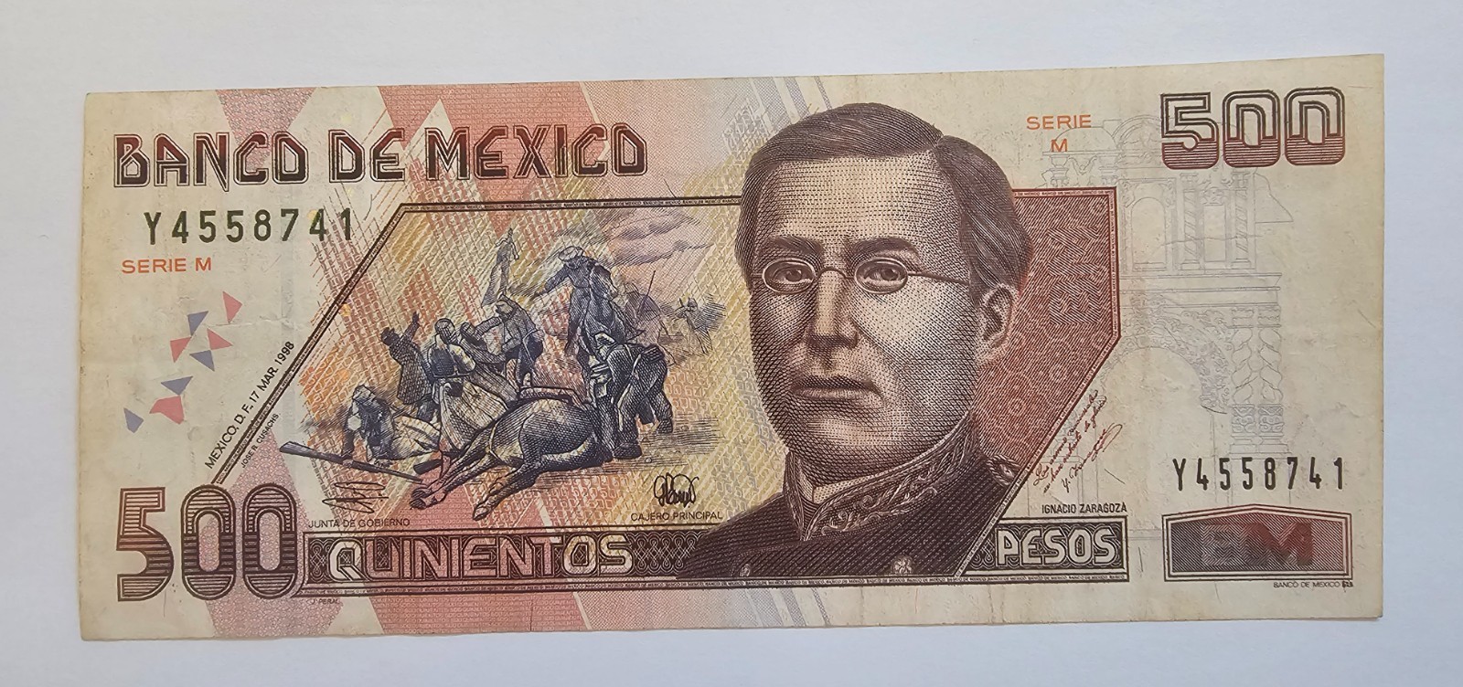 1998 MEXICO 500 PESOS.