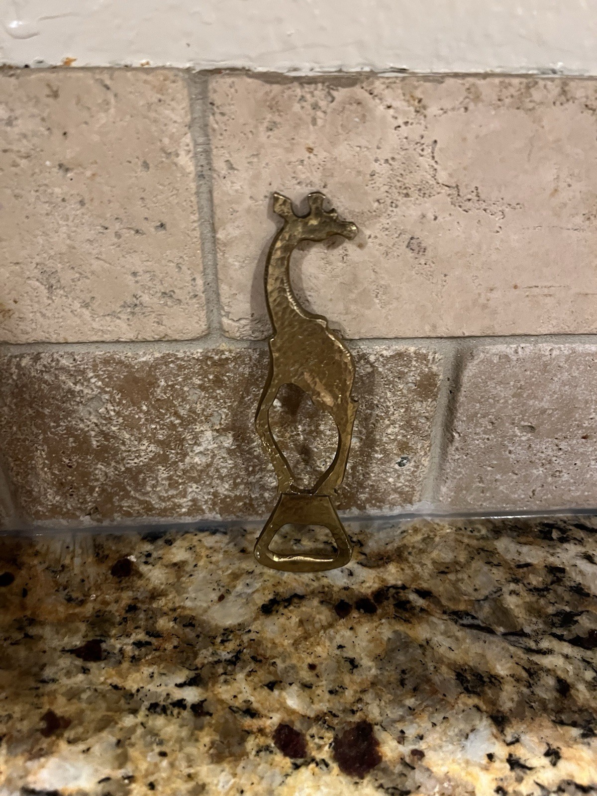 Brass Giraffe Bottle Opener