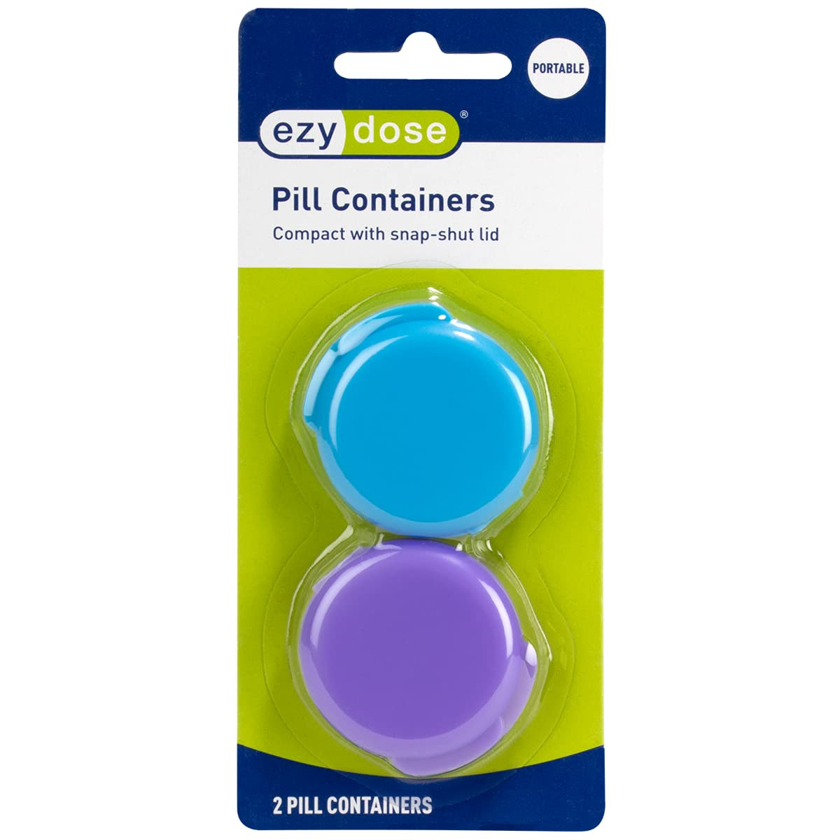 EZY DOSE Daily Round, Compact, Small, Disrcrete, Portable On-The-Go Pocket Pharm