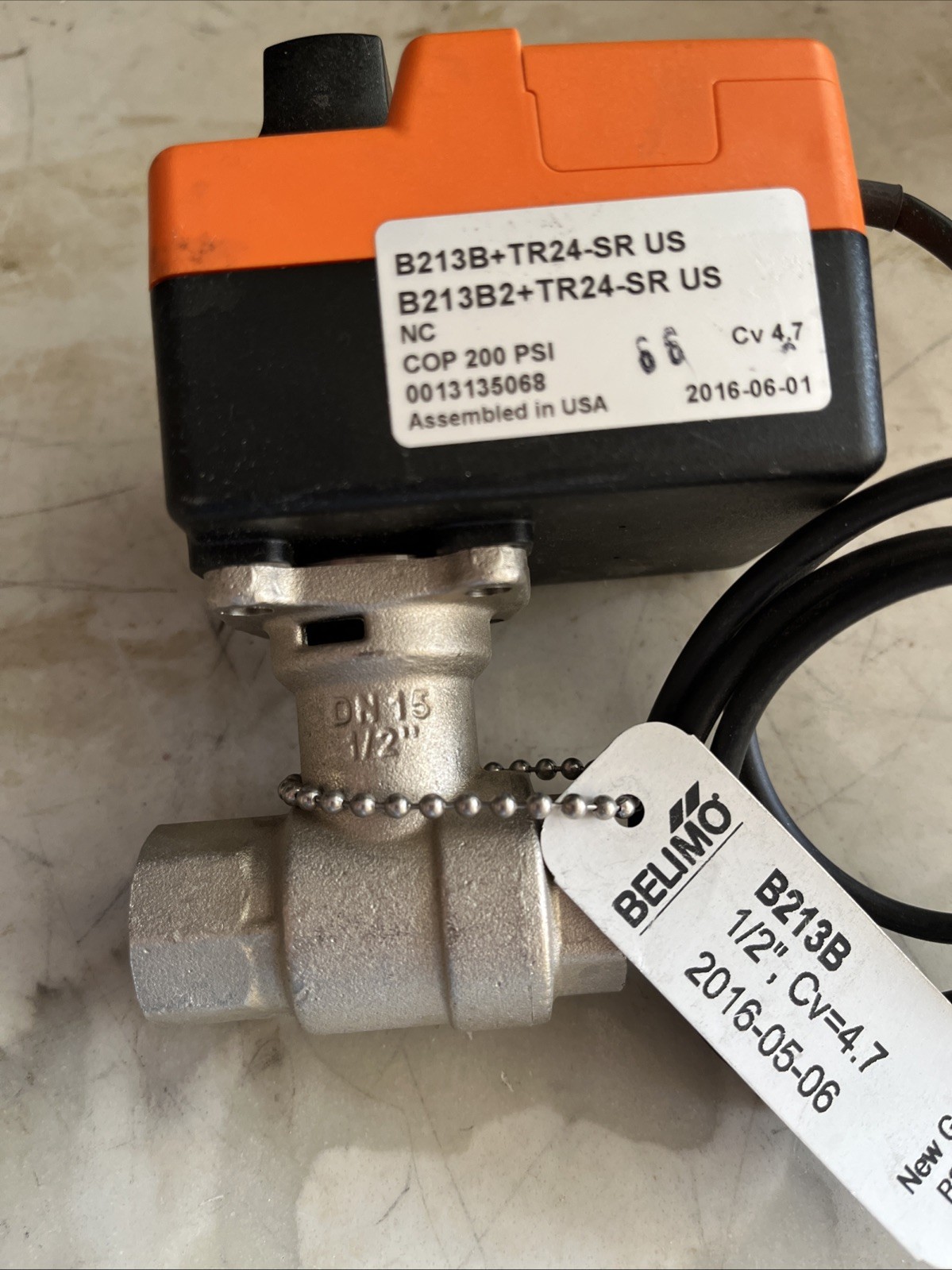 3-BELIMO Tr24-SR- US  200 PSI Valve  Actuator With Water Valve Free Ship USA