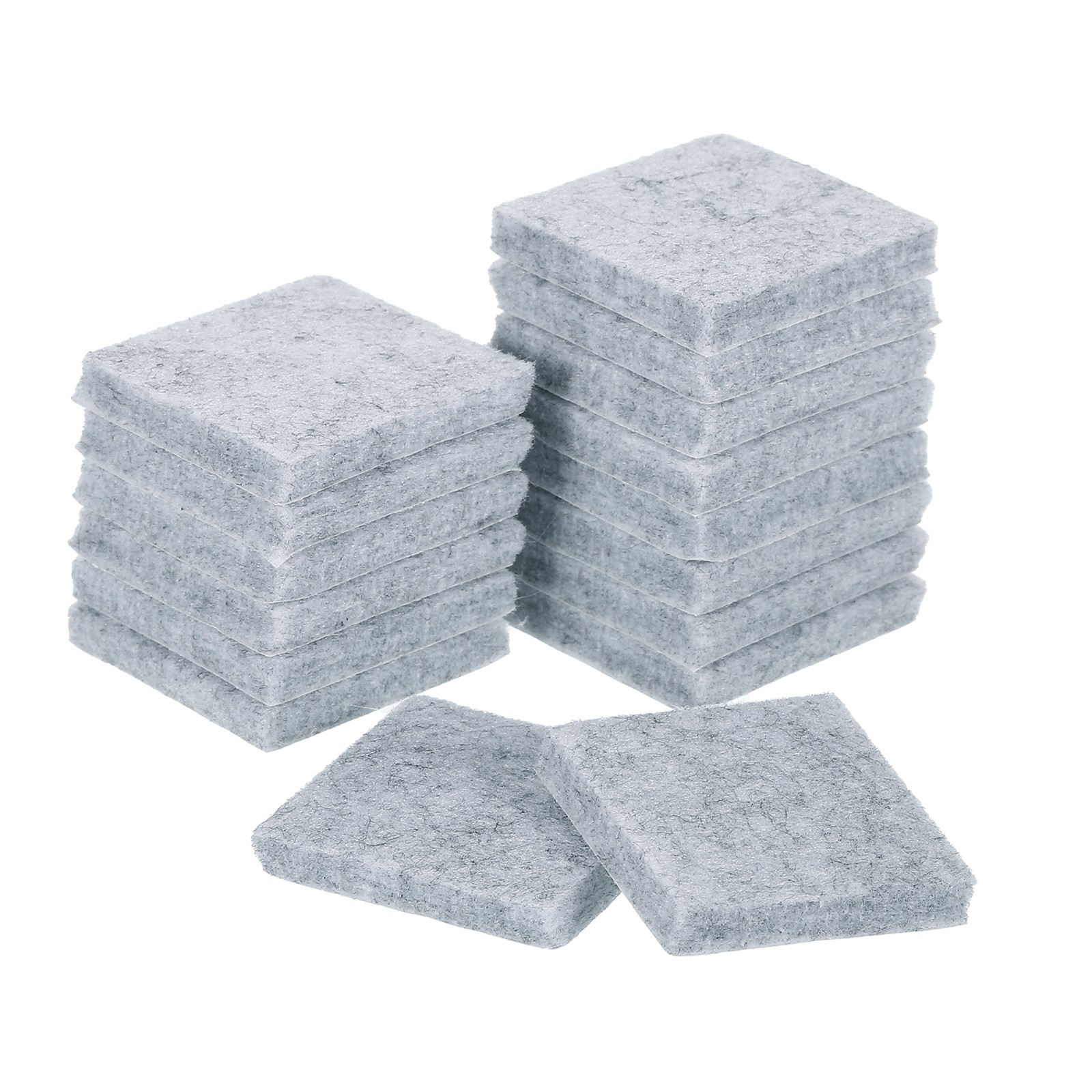 Furniture Pads, 16Pcs 1.25" Square Self Adhesive Felt Furniture Pads (Gray)
