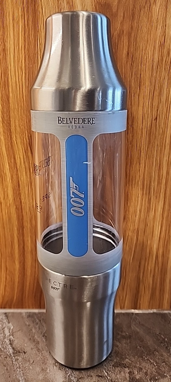 Belvedere Vodka Silver Cocktail Shaker Stainless Steel Spectre 007