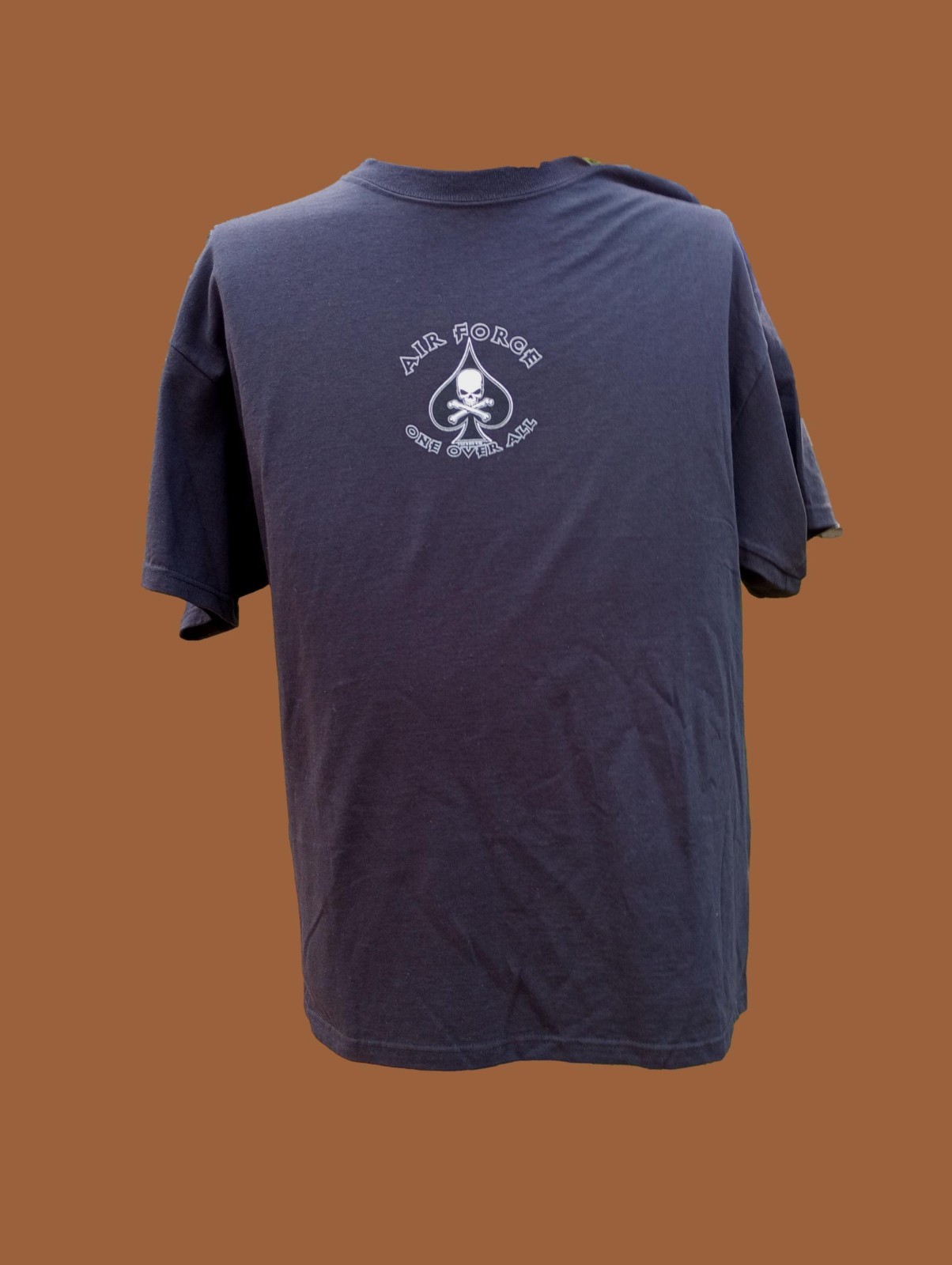 U.S MILITARY AIR FORCE T SHIRT BLACK INK DESIGN USA MADE LARGE