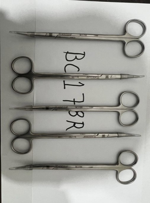 6PC Aesculap BC178R Potts Tenotomy Delicate Pattern Scissors Blunt Curved 6-7/8"