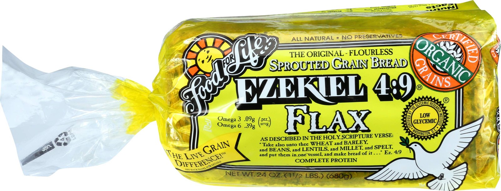 Food For Life, Bread Ezekiel 4:9 Organic, 24 Ounce