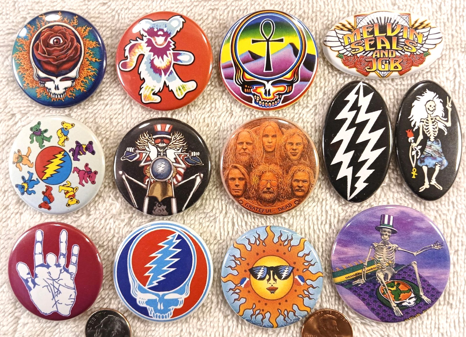 Grateful Dead PIN BUTTON LOT Prt 2 of 3 Jerry Garcia Bob Weir and Company Ratdog