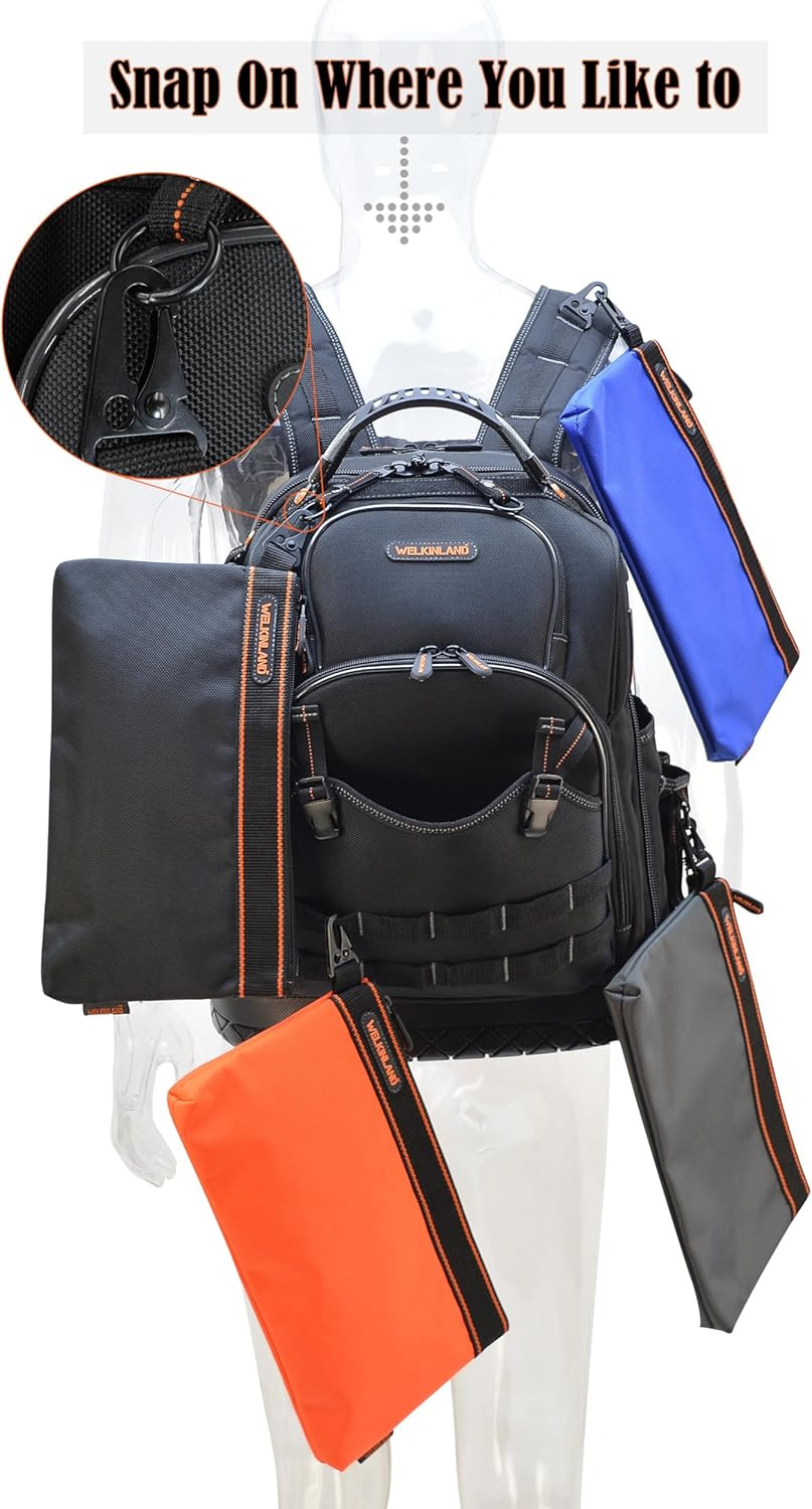 Chic Tool Backpack with 4 Pouches for Ultimate Storage and Organization