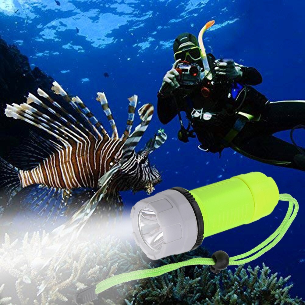 Waterproof Strong Light LED Scuba Diving Underwater Flashlight Torch Lamp