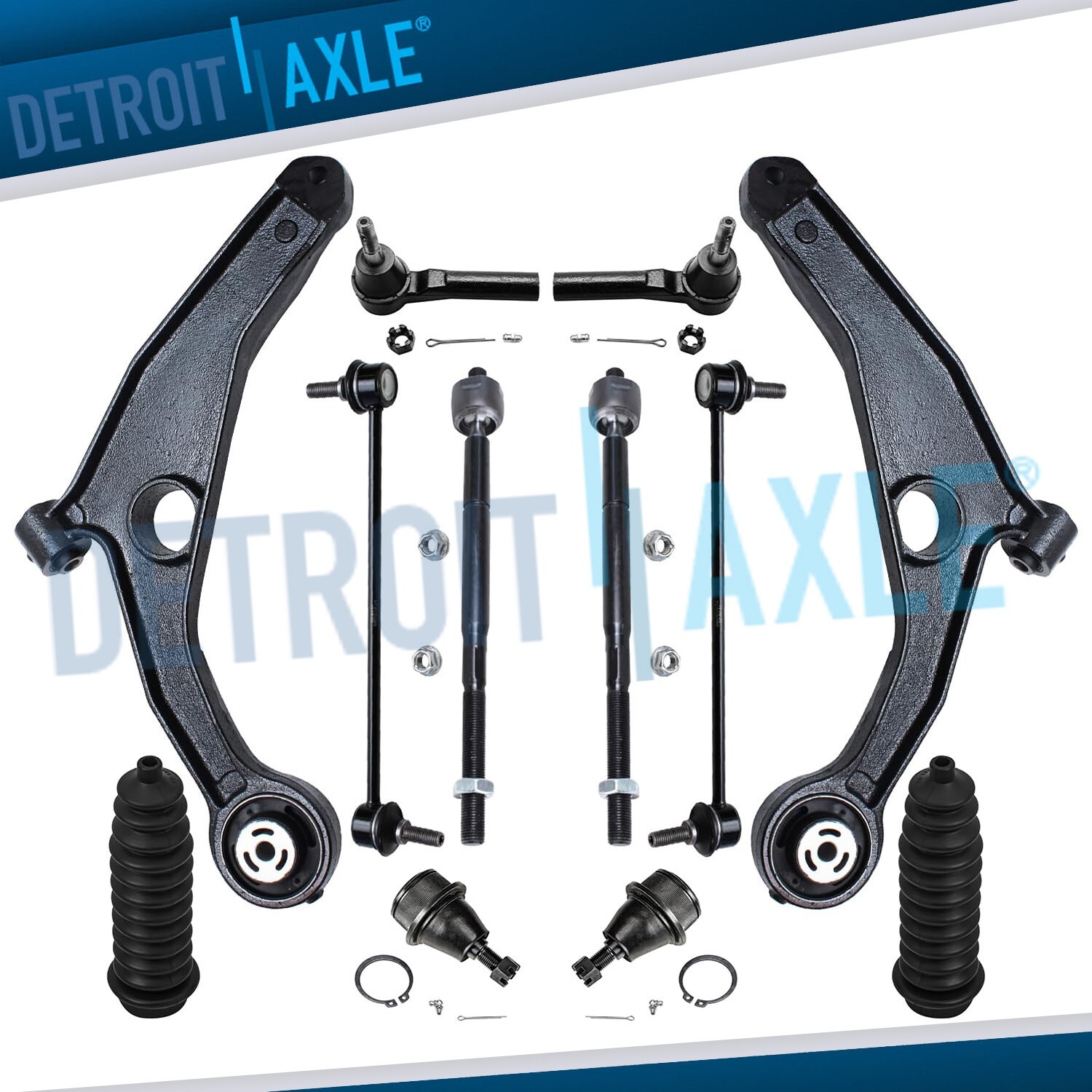 12pc Front Lower Control Arm Ball Joint Tie Rod for Chrysler 200 Sebring Avenger