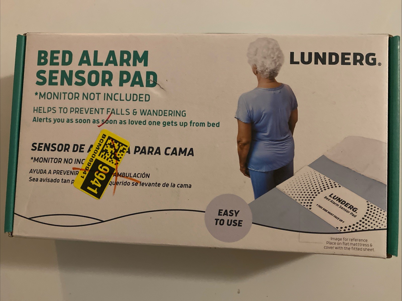 Lunderg Bed Alarm Sensor Pad (Monitor Not Included)