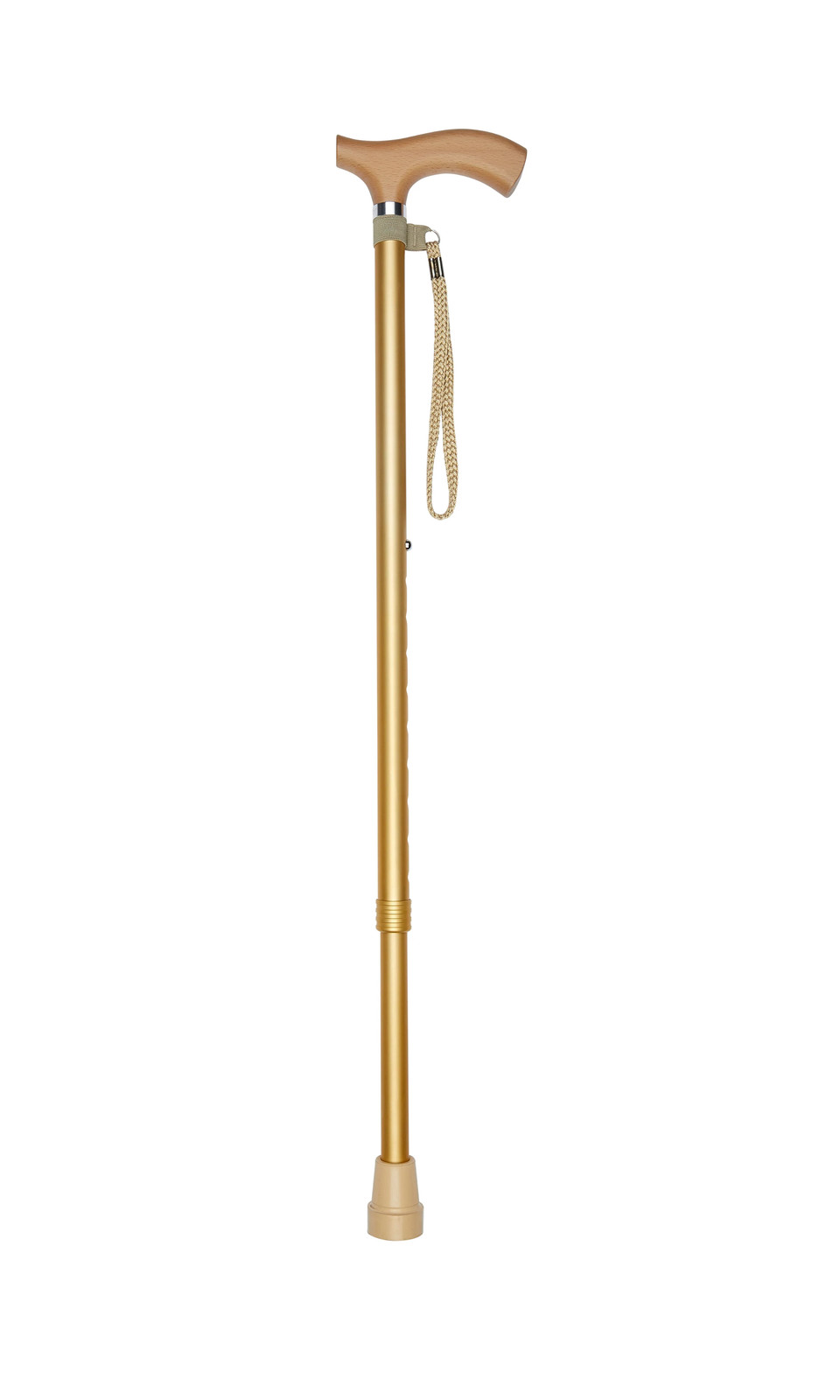 Adjustable Height Walking Cane in Gold Design