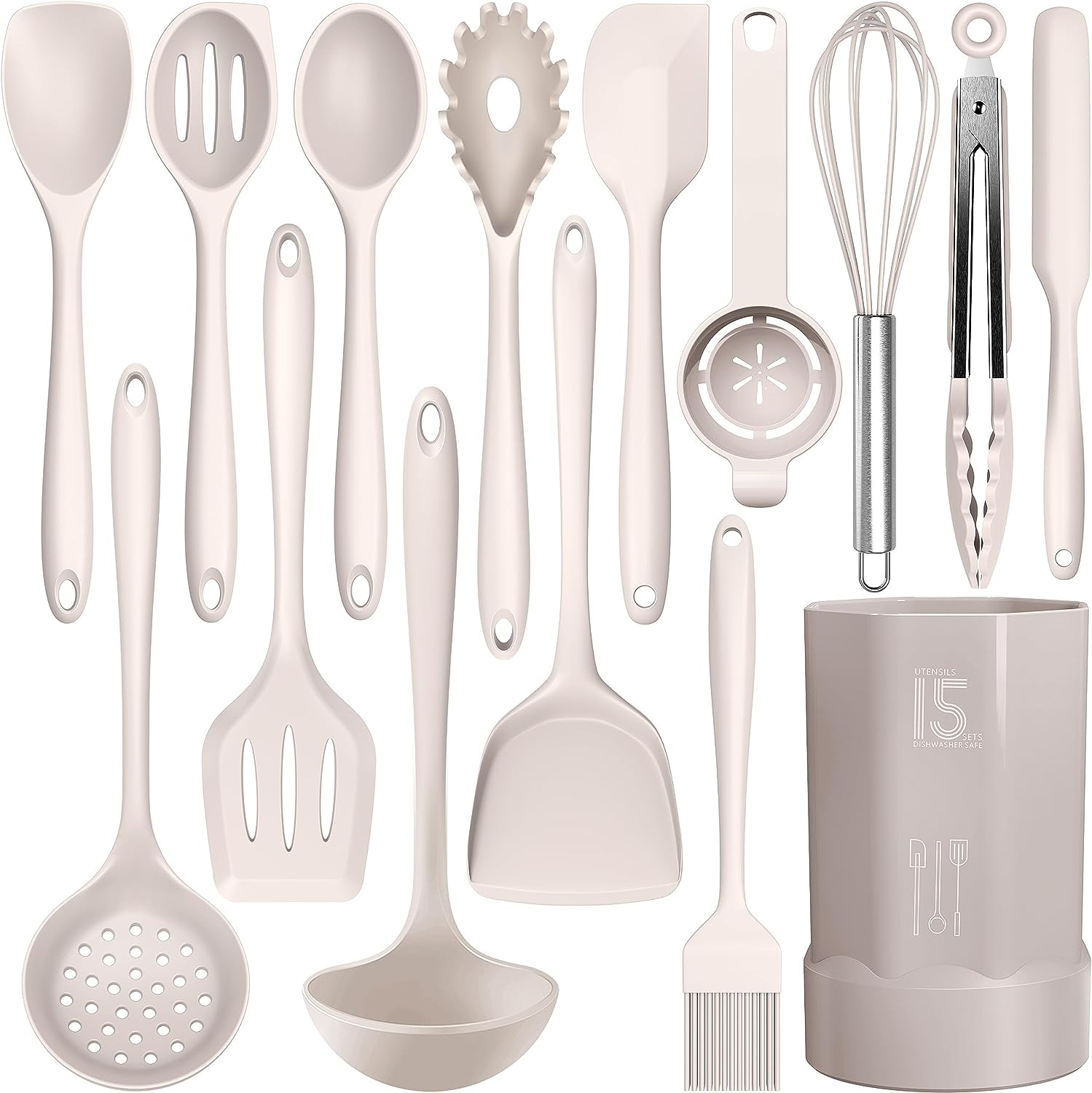 Silicone Cooking Utensils Set - 446°F Heat Resistant Kitchen Utensils,Turner Ton