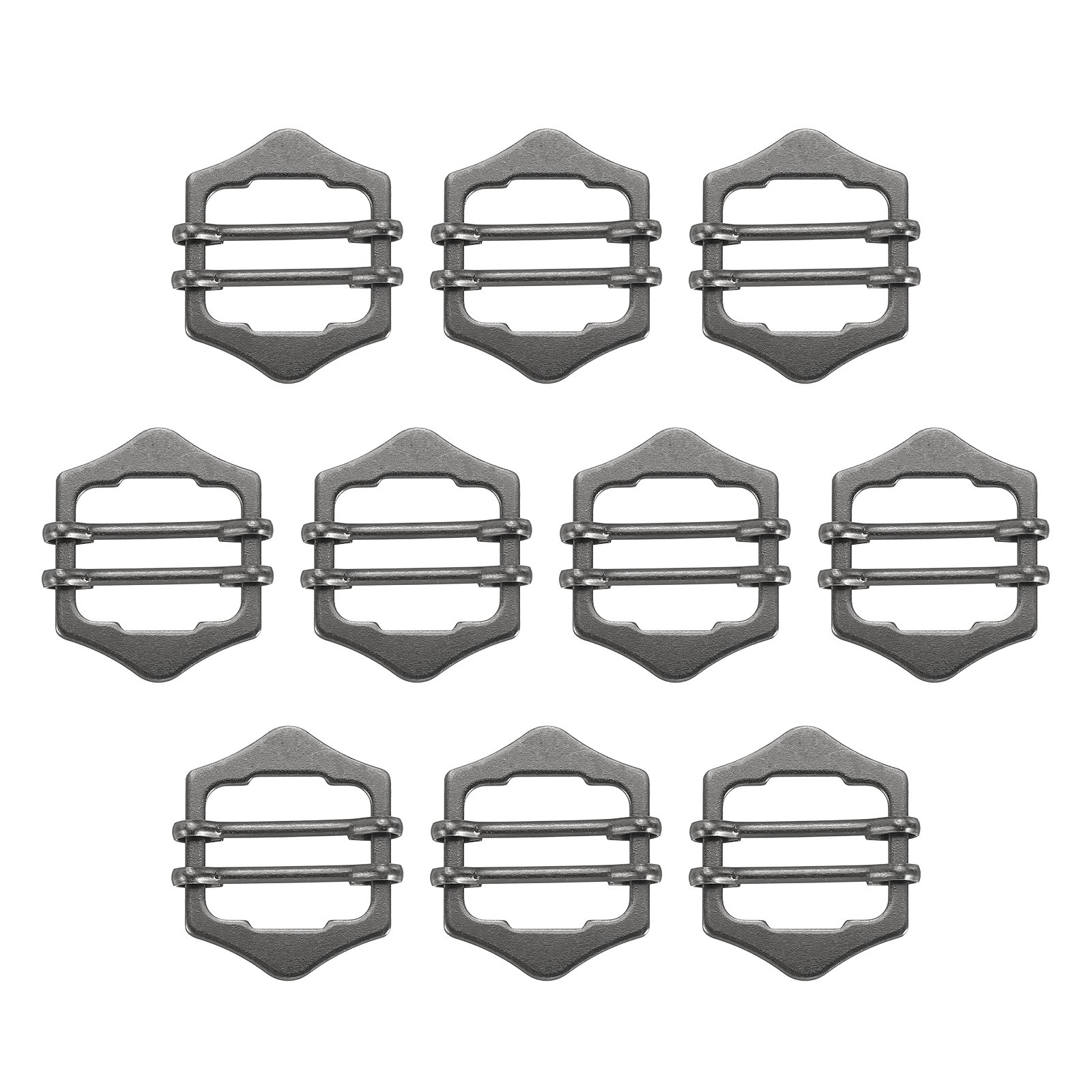 0.8 Inch Vest Buckles 10 Pcs Metal Vest Buckle for Suit Belt, Black
