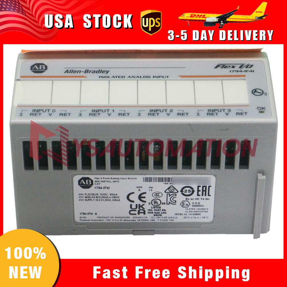 YG Factory Sealed AB 1794-IF4I SER A Flex 4 Point Analog Input Module 1794IF4I