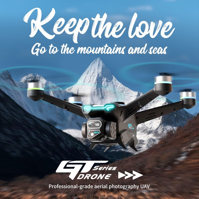 GT6 Drone with Screen Remote Control, Electric Adjustment Dual Camera, Optical