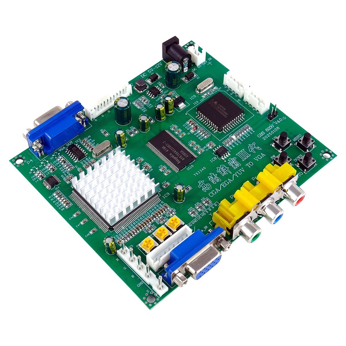 GBS 8200 CGA2VGA YUV to VGA Arcade Video Converter CGA to VGA JAMMA TFT Monitor