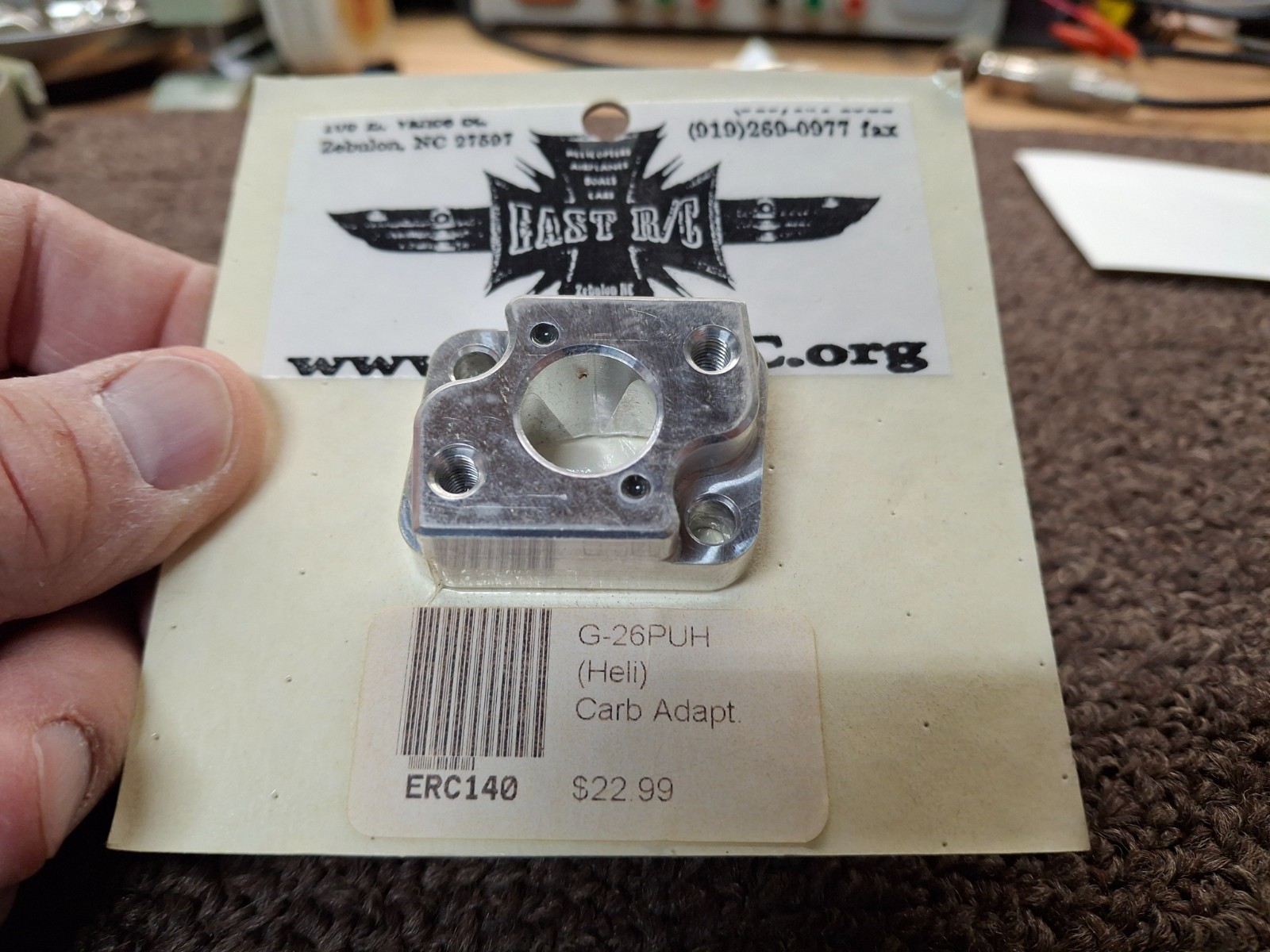 CNC Aluminum Carb Isolator for 26PUH 26 29 30 Zenoah RCMK RC Heli Boat Car