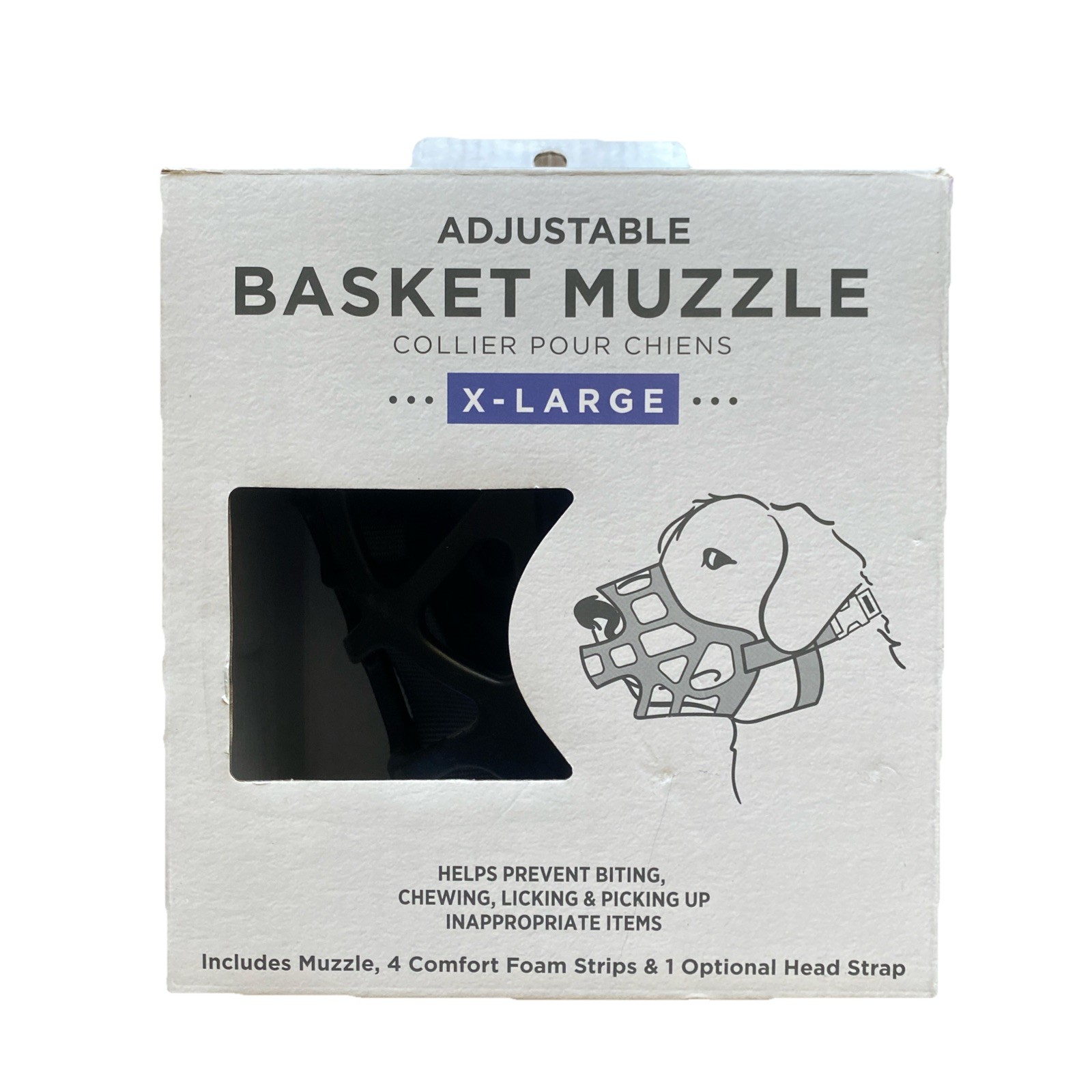 Top Paw Adjustable Basket Muzzle X-Large for Great Dane Rottweiler Mastiff