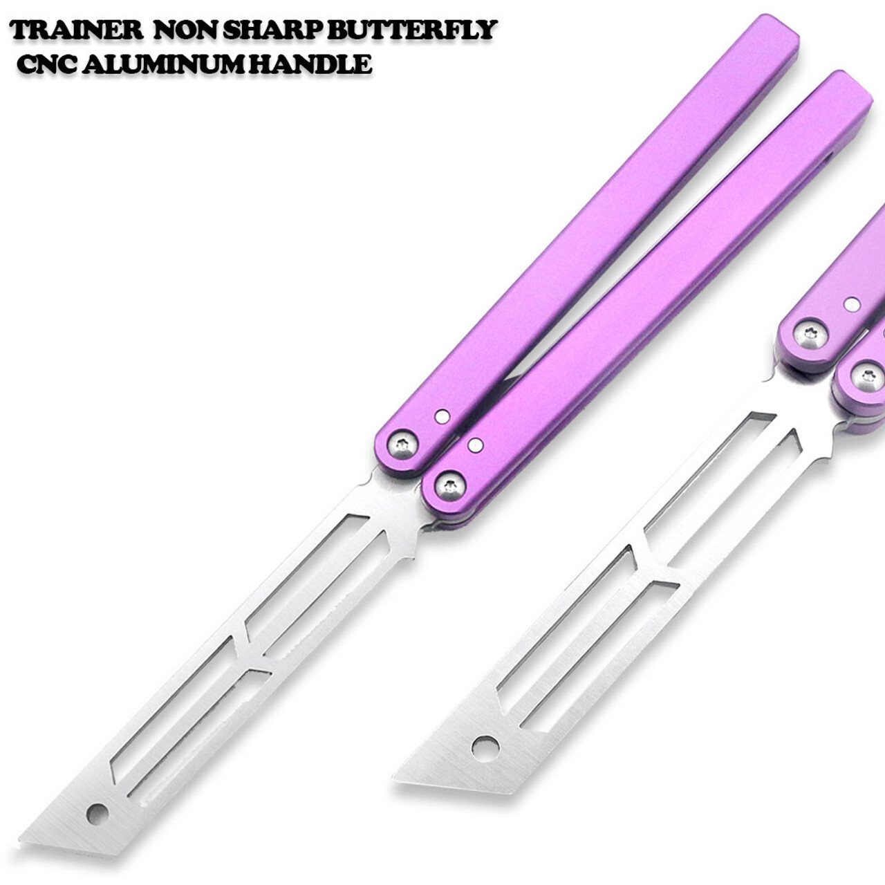 CNC Squid Triton Model Non-Sharp Professional Trainer - Butterfly Purple Handle