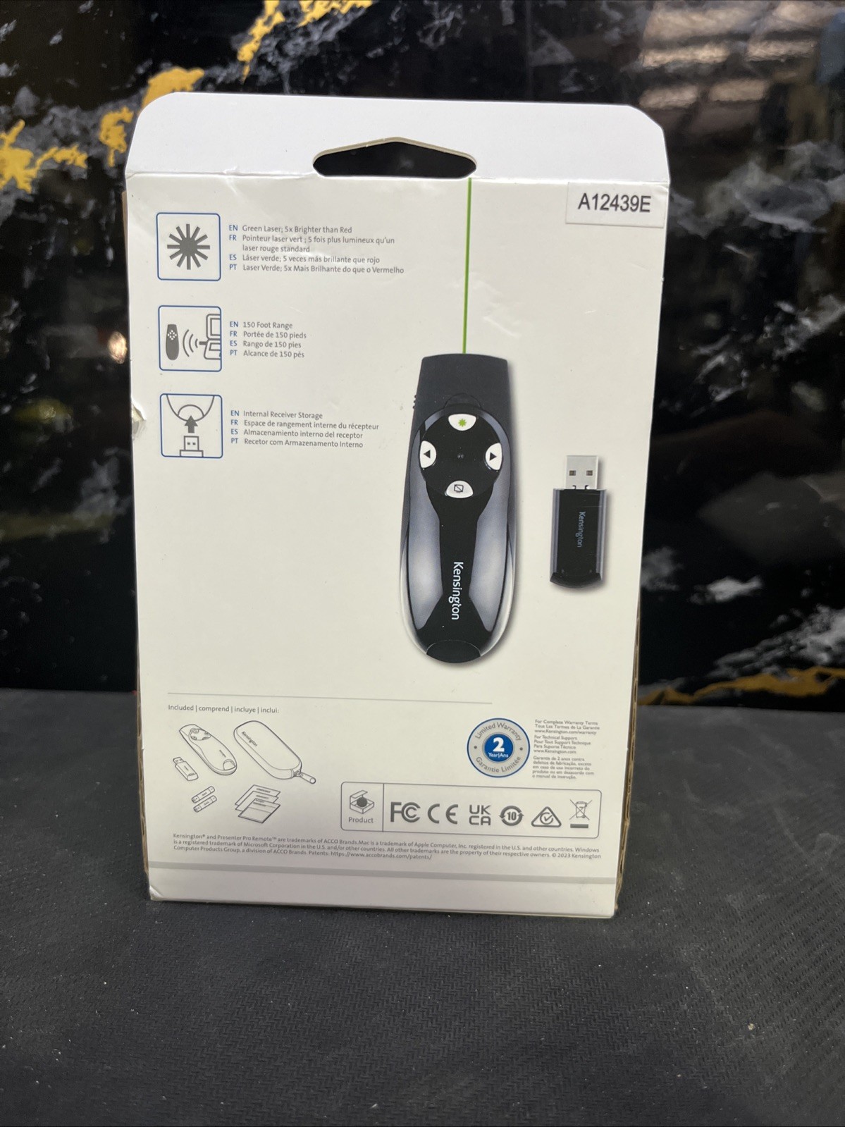 ¥ Kensington Presenter Pro Remote Control Black Wireless Ergonomic