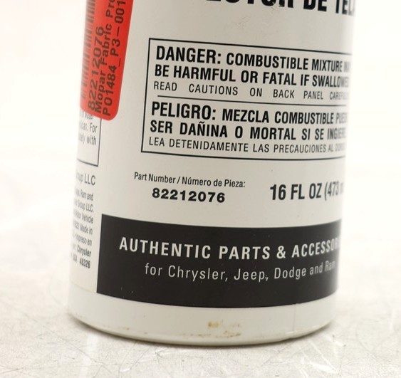 NEW OEM Mopar MasterShield Fabric Protector 16oz. Bottle 82212076