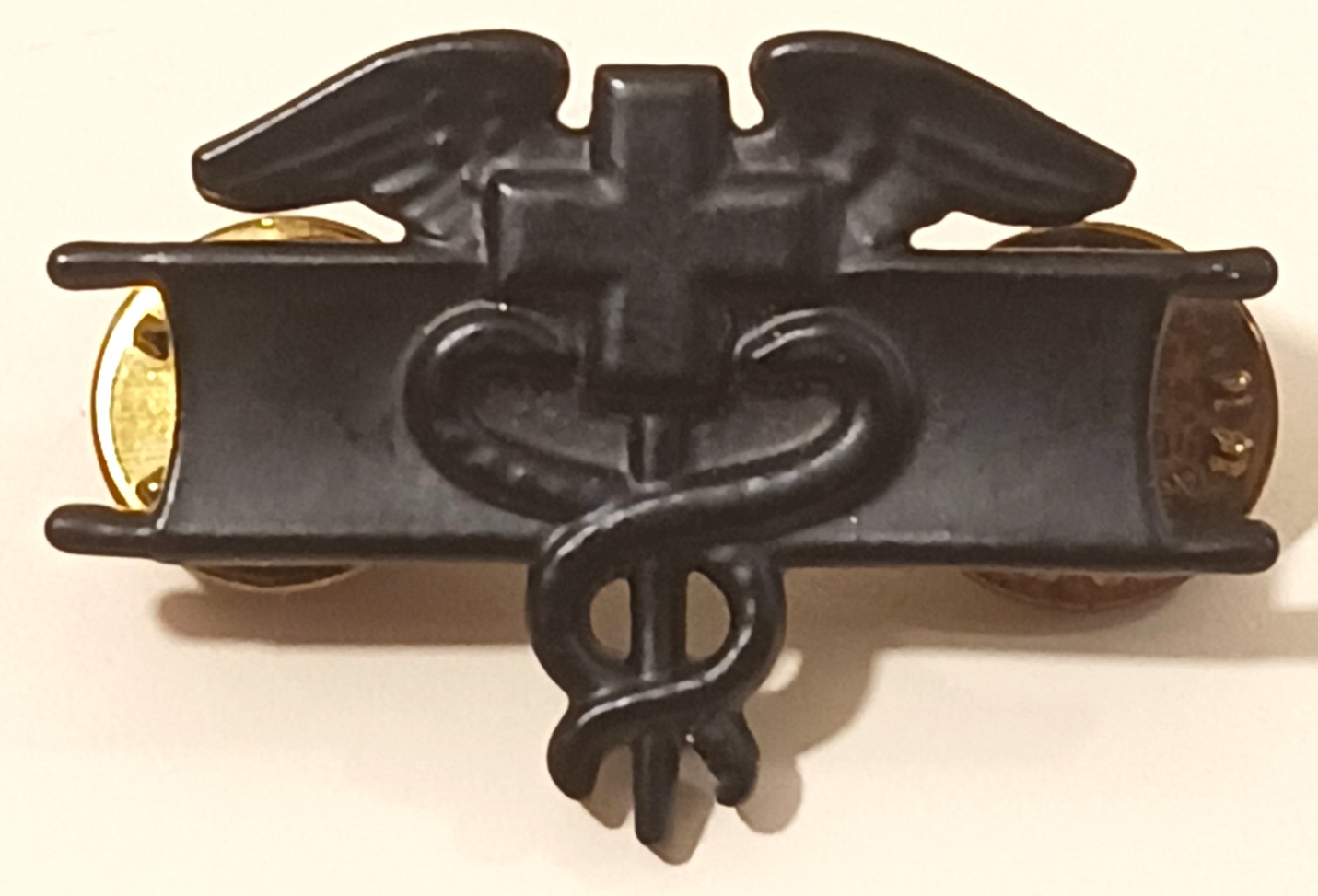 US Army Expert Field Medical Badge EFMB Black Metal Subdud Pin Insignia Military