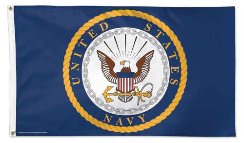 United States Navy Huge 3'x5' Official Logo DELUXE FLAG