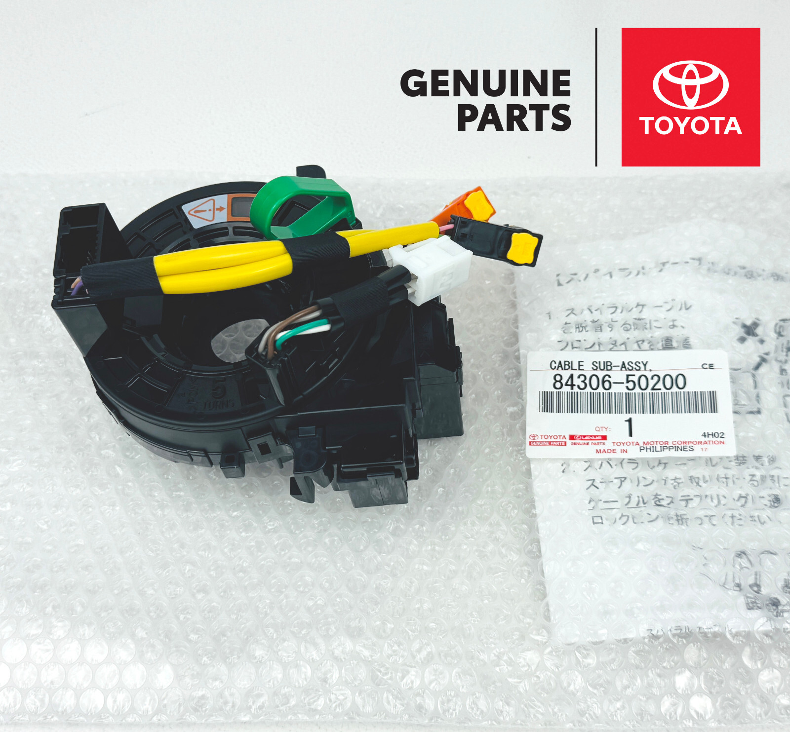 84306-50200 Lexus LS460 LS600h LX570 OEM Genuine Clock Spring Spiral Cable oem