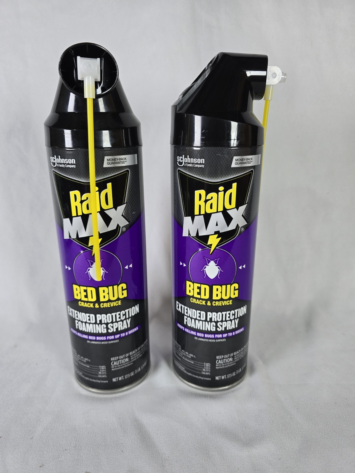 2x Raid Max Bed Bug Crack And Crevice Foaming Spray 17.5 oz Each