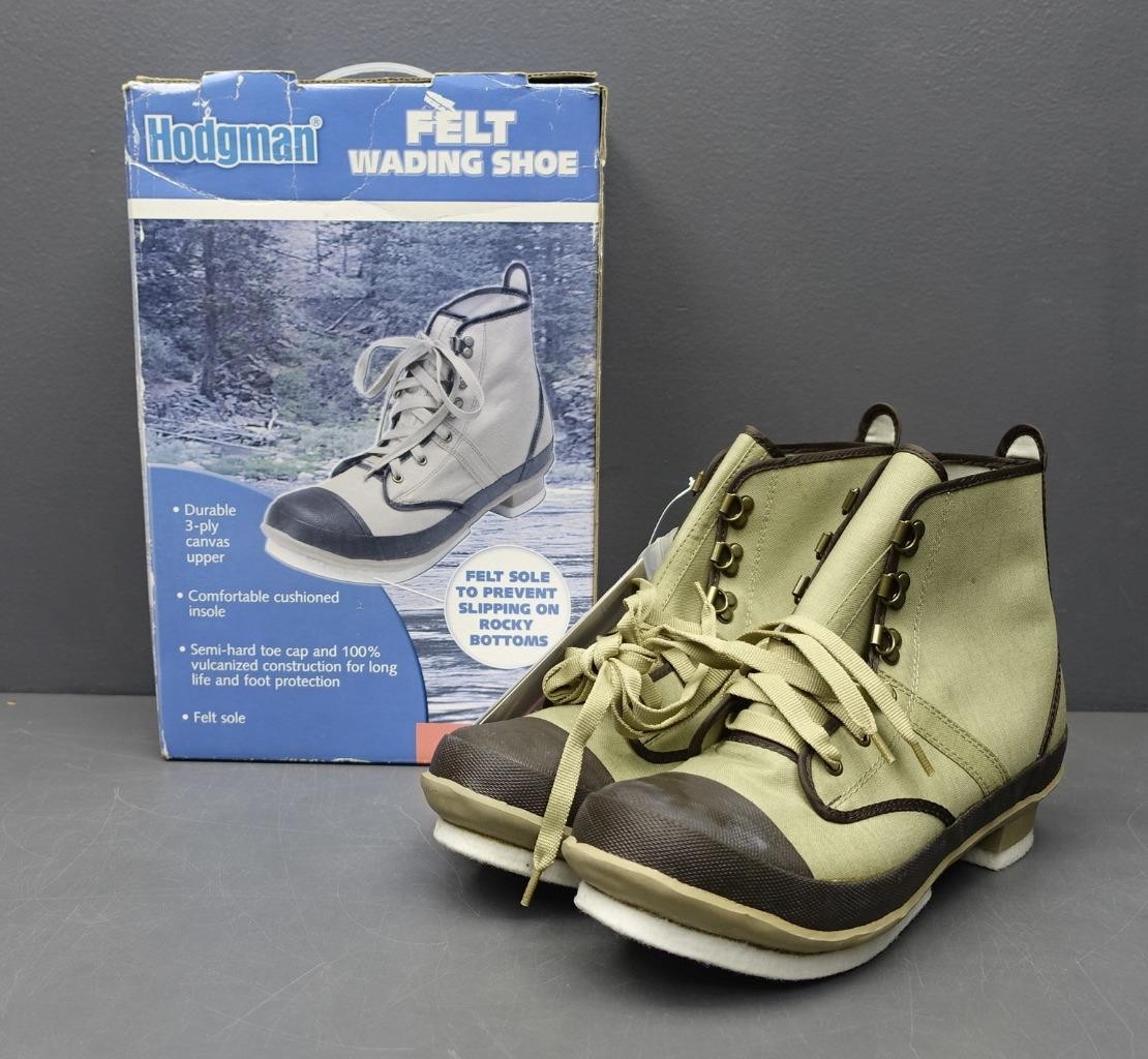 HODGMAN Felt Wading Shoe Boot Men Sz 11 Steel Shank Fishing NEW/BOX