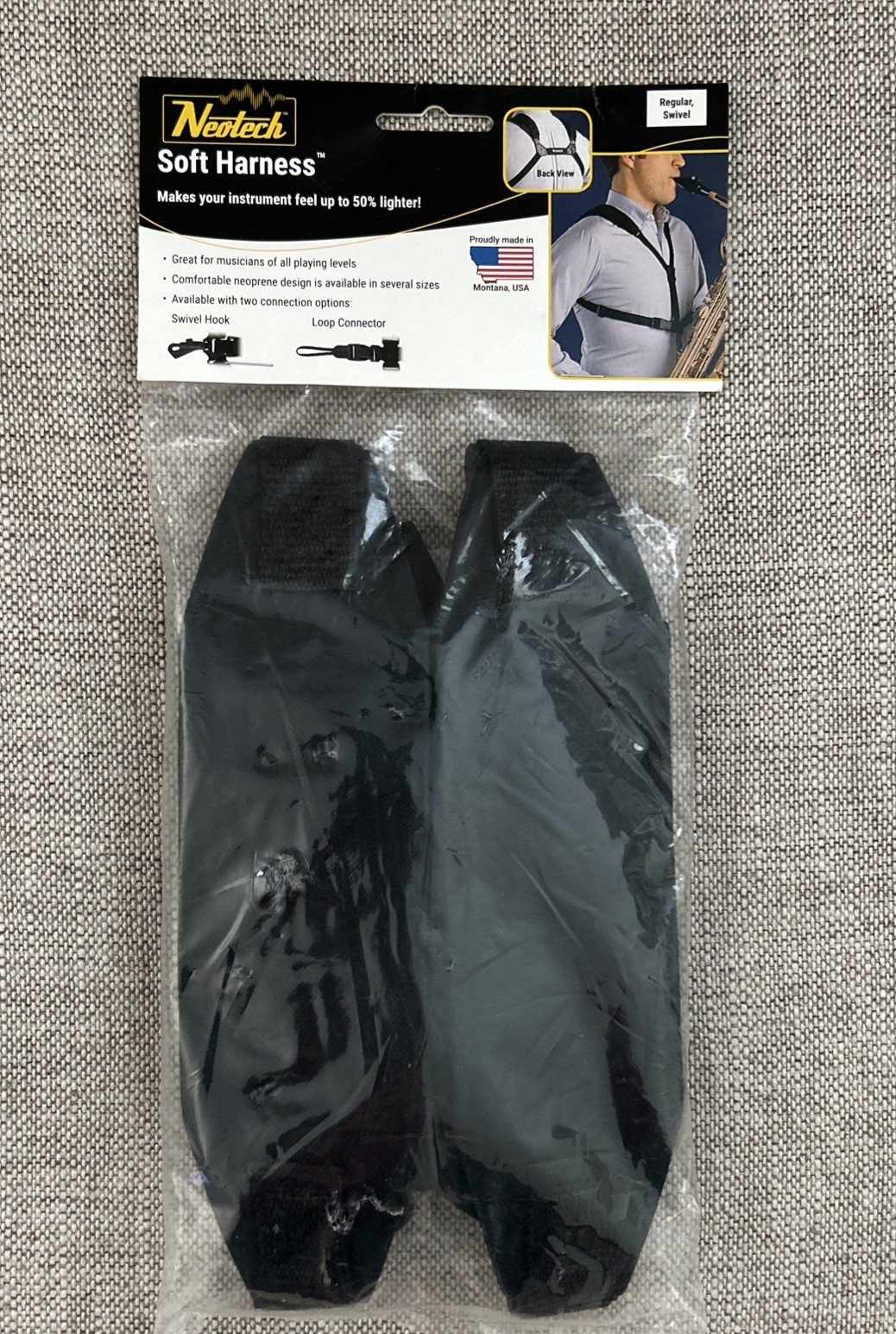 Neotech Soft Harness Regular with Swivel Hook Black New!